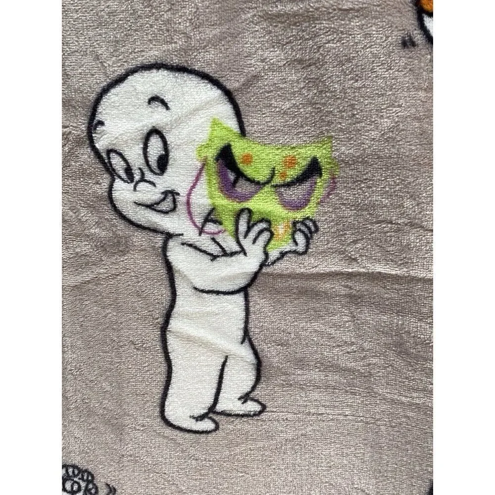 Casper The Friendly Ghost Plush Soft Blanket Throw 50x70” Halloween Costumes NEW